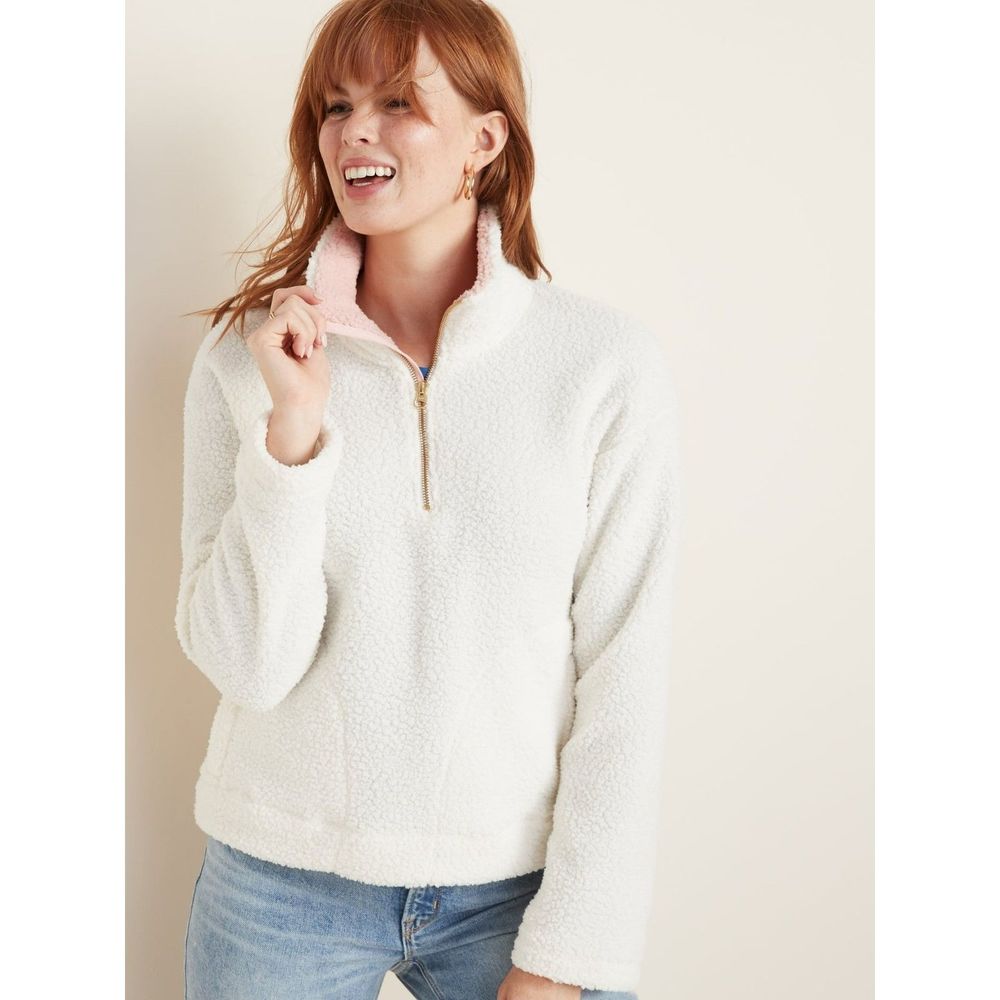 Old Navy Plush Sherpa 1/4-Zip Pullover